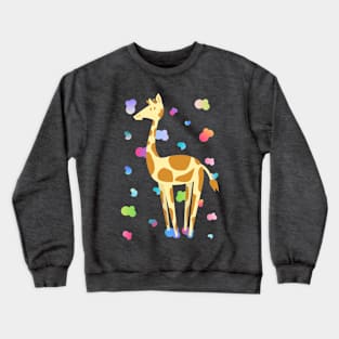 Colourful giraffe print Crewneck Sweatshirt